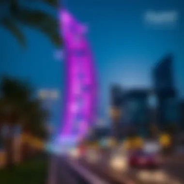 مول الريم: A Nighttime Jewel in Dubai Nighttime ambiance capturing the vibrant atmosphere