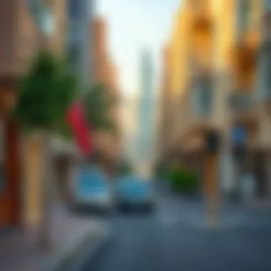 Street view showcasing diverse accommodation in Deira