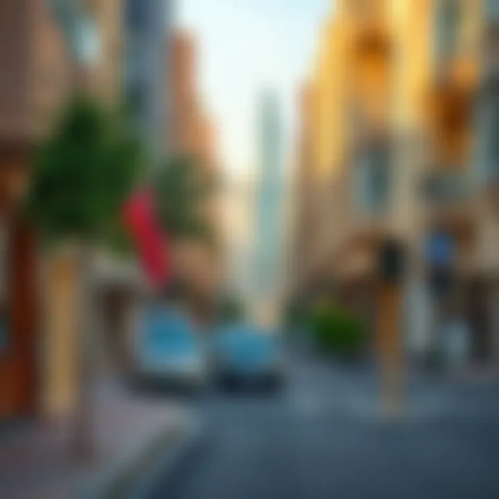 Street view showcasing diverse accommodation in Deira