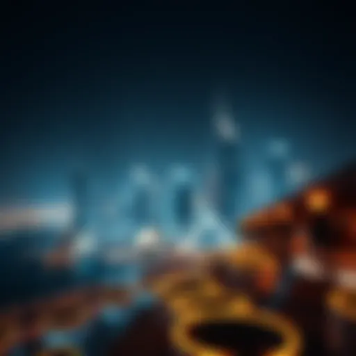 Stunning view of Dubai's Opera District skyline