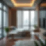 Modern studio flat interior showcasing space efficiency