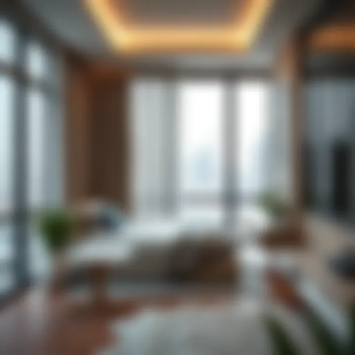 Modern studio flat interior showcasing space efficiency