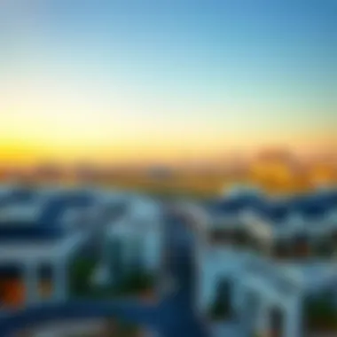 Aerial view of Al Aweer's urban landscape showcasing modern architecture.