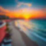 Breathtaking view of Al Bahia Beach at sunset