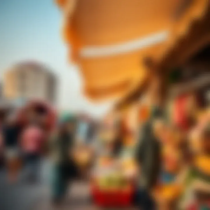 Local Market Vibrancy at Al Bahia Beach Vibrant local market near Al Bahia Beach