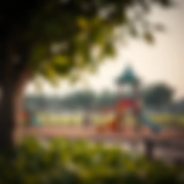 Play area within Al Garhoud Park for children’s recreation