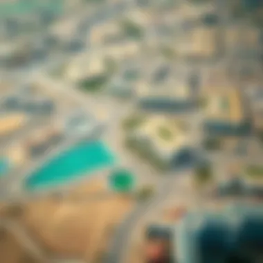 Aerial View of Urban Developments in Al Hayer Aerial shot of Al Hayer revealing urban developments