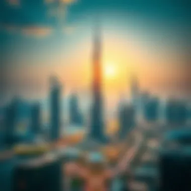 Panoramic view of Dubai's skyline featuring Al Ikhlas Tower