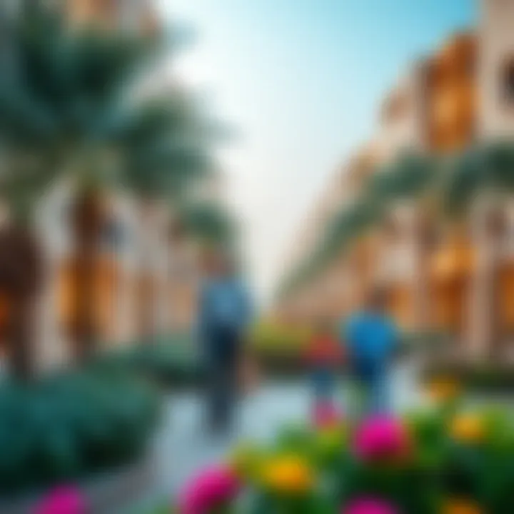 Vibrant community life in Al Murqabats with parks and amenities