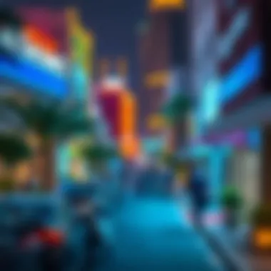 A vibrant depiction of the Al Nahda 2 neighborhood showcasing its lively atmosphere