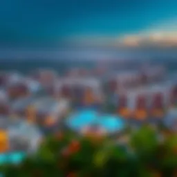 Aerial view of الريم هيلز showcasing modern architecture
