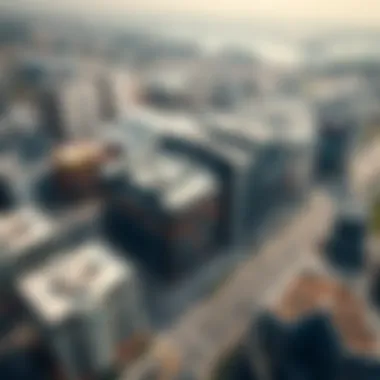 Aerial view of العين سيتي سنتر showcasing its modern architecture