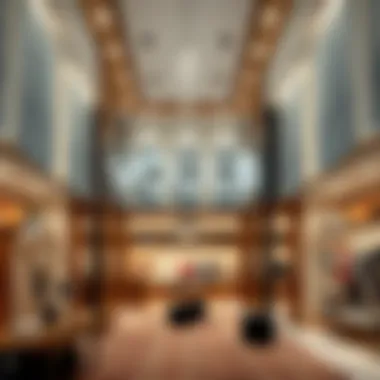 Interior of a high-end retail store in العين سيتي سنتر