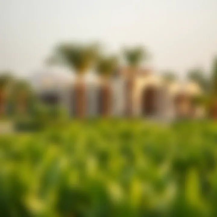 Serene landscape of Arabian Ranches featuring lush greenery