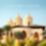 Traditional Emirati architecture showcasing wind towers