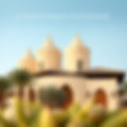 Traditional Emirati architecture showcasing wind towers