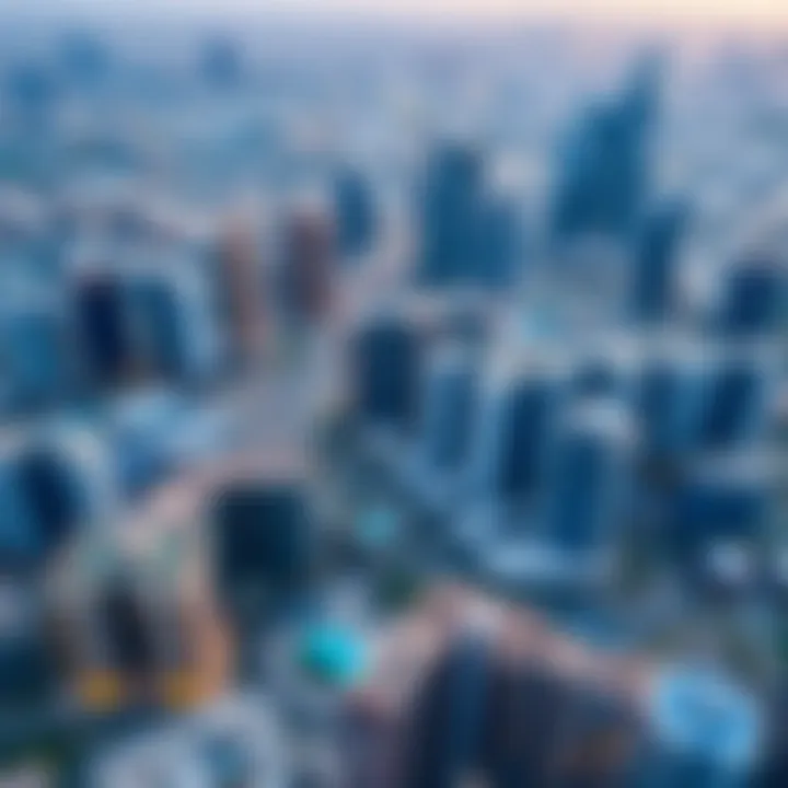 Aerial view of Dubai's dynamic real estate development