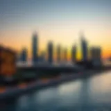 Areeqob Jumeirah Skyline Stunning skyline view of Areeqob Jumeirah at sunset