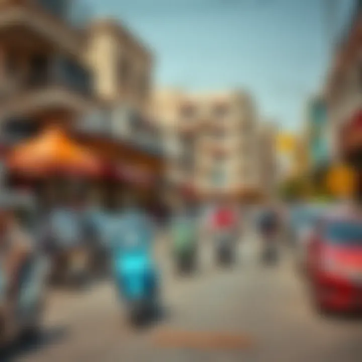 Vibrant Street Scene in Deira Vibrant street scene in Deira illustrating local culture and community vibrancy