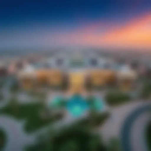 Aerial view of Azizi Meydan showcasing its architectural elegance