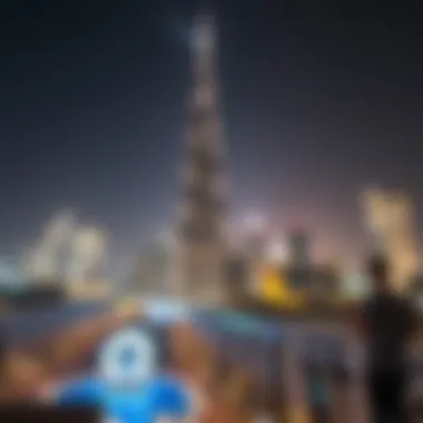 Burj Khalifa illuminated at night