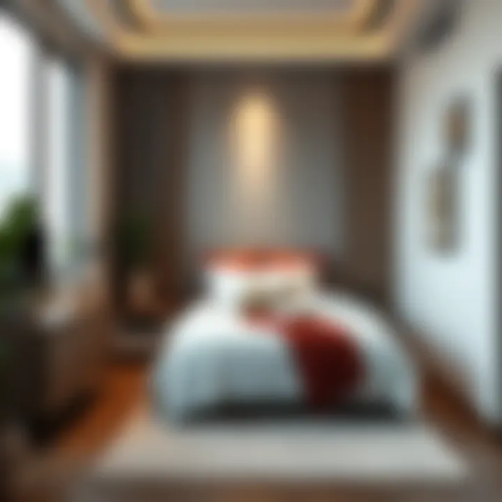 Stylish Bedroom Setup in a Shared Bed Space Stylish bedroom setup in a shared bed space