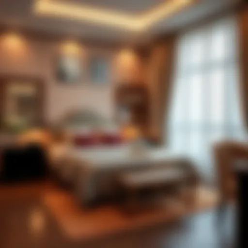 Cozy bedroom setting in Dubai accommodation