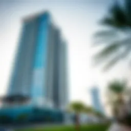 Striking exterior view of Bloom Tower showcasing its modern architecture