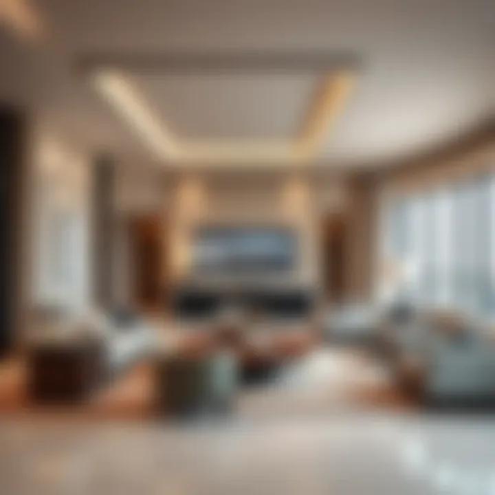 Spacious Interiors of Bloom Tower Luxurious interior of a Bloom Tower apartment highlighting spacious design