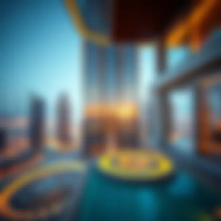 Architectural details of Central Tower highlighting luxury design