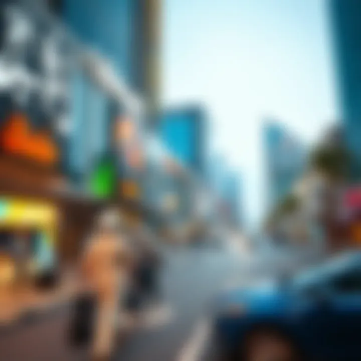 Commercial Hub Near محطة سنتر بوينت Vibrant commercial activity around محطة سنتر بوينت