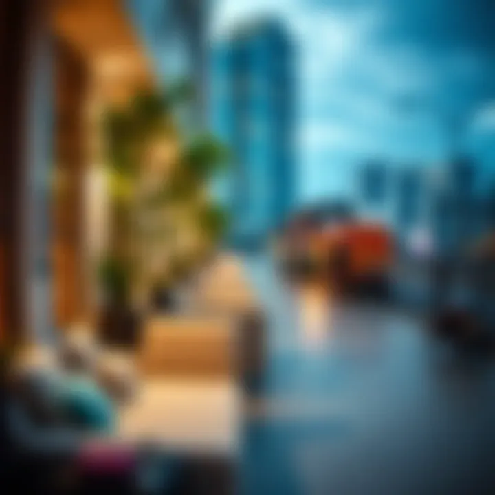 Vibrant urban lifestyle around city stay residences