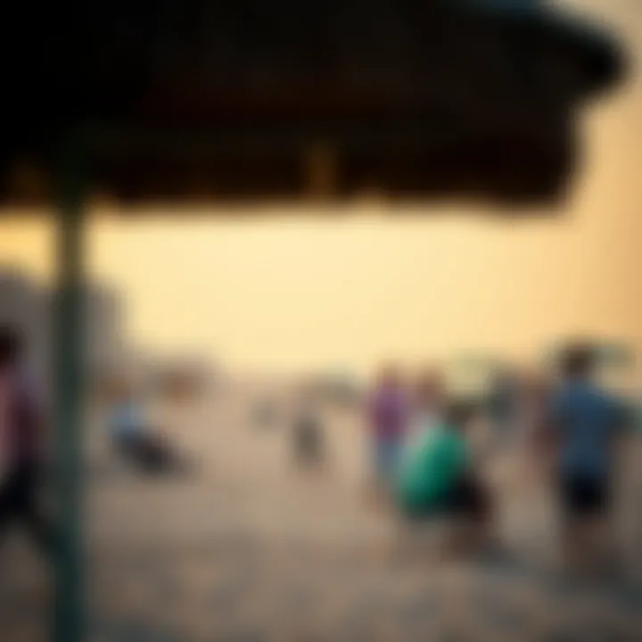 Visitors enjoying leisure activities on Deira Dubai Island Beach