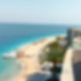 Scenic view of Deira Dubai Island Beach with clear blue waters