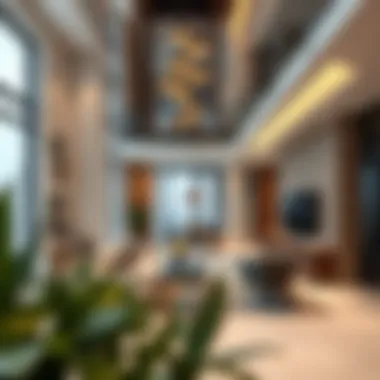 Modern Downtown Apartment Interior Luxurious interior of a downtown apartment highlighting modern design