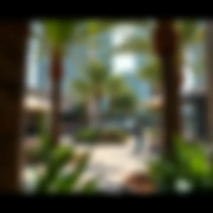 The surrounding environment of Dubai Creek Harbour, highlighting its integration with nature.