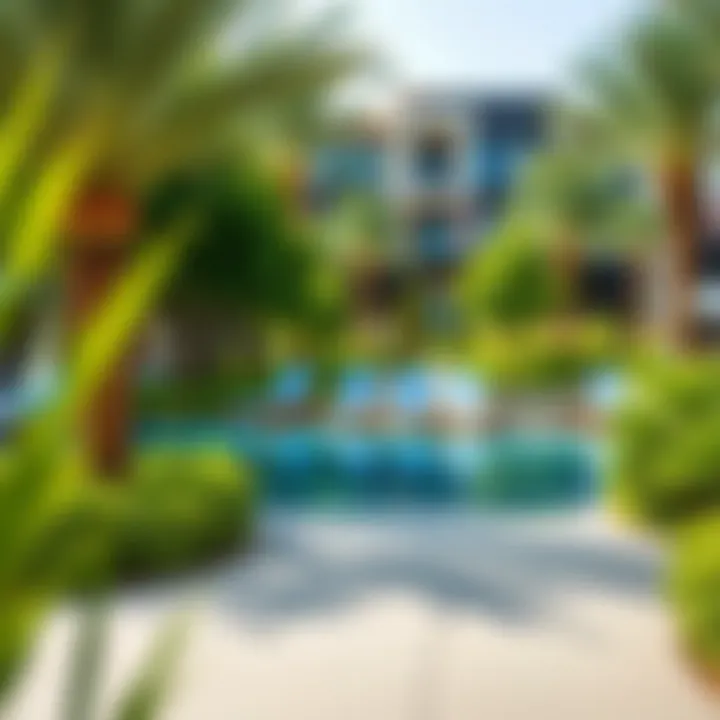 Community amenities featuring lush green spaces and recreational areas