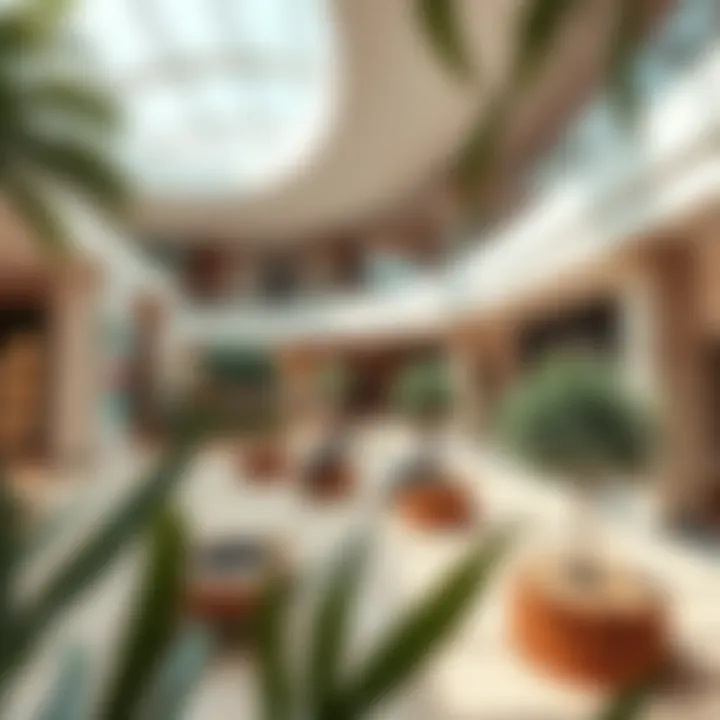 A community space within Dubai Hills Mall designed for social interactions