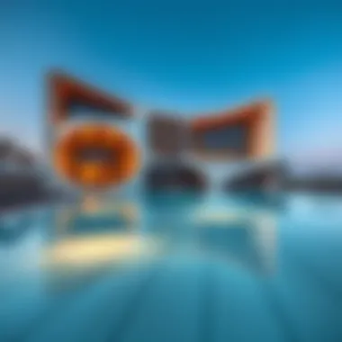 Architectural Marvel in Pool Design Modern hotel pool featuring unique architectural design