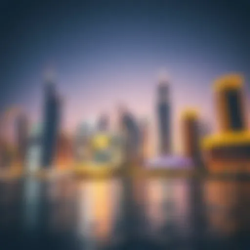 Modern skyline of Dubai showcasing iconic architectural designs