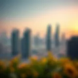 Modern Residential Towers in Dubai A panoramic view of Dubai's skyline featuring modern residential towers