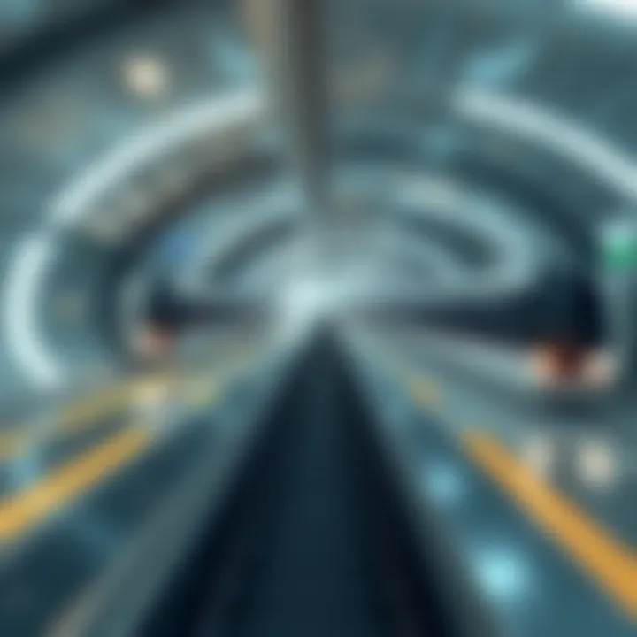 A futuristic rendering of proposed expansions to Dubai's Metro network