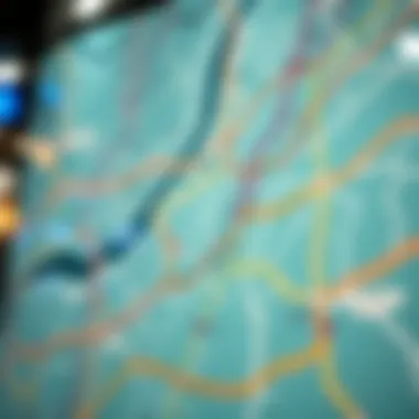 A map of the Dubai Metro system highlighting its extensive routes