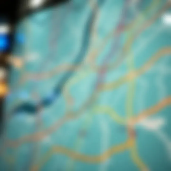 A map of the Dubai Metro system highlighting its extensive routes