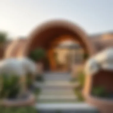 Close-up of the unique eco-friendly design elements integrated into the Earth Course