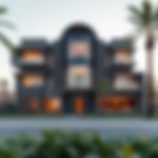 Stunning architectural facade of Elz Residence showcasing modern design