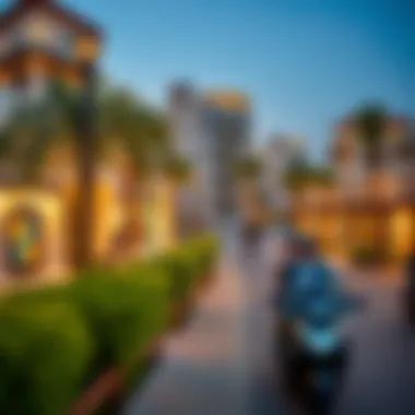 Vibrant community life surrounding Elz Residence with local attractions