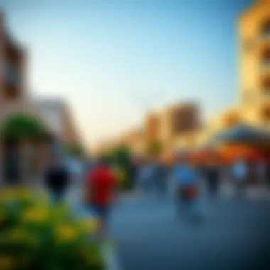 Community Life Surrounding Emaar's Developments Vibrant neighborhood scene around Act One and Act Two developments, reflecting community engagement and urban life.