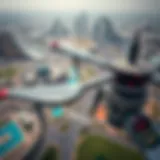 Aerial view of Expo City Valley showcasing its architectural marvels