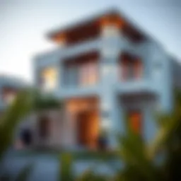 Elegant exterior view of Fairway Villas showcasing modern architecture